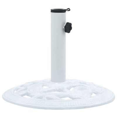 vidaXL Socle de parasol Blanc 9 kg 40 cm Fonte