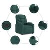 vidaXL Fauteuil inclinable &eacute;lectrique Vert fonc&eacute; Tissu