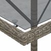 vidaXL Ensemble de bistro 3 pcs avec coussins gris r&eacute;sine tress&eacute;e