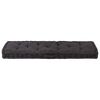 vidaXL Coussin de plancher de palette Coton 120x40x7 cm Noir