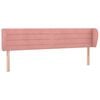 vidaXL T&ecirc;te de lit avec oreilles Rose 203x23x78/88 cm Velours