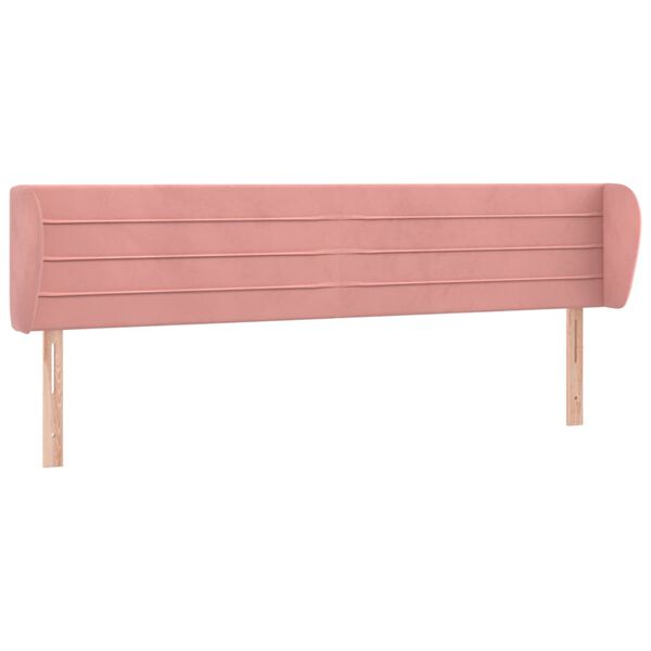 vidaXL T&ecirc;te de lit avec oreilles Rose 203x23x78/88 cm Velours