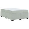 vidaXL Cadre de lit avec matelas Gris clair 140 x 200 cm tissu