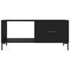 vidaXL Table basse noir 90x50x40 cm bois d'ing&eacute;nierie