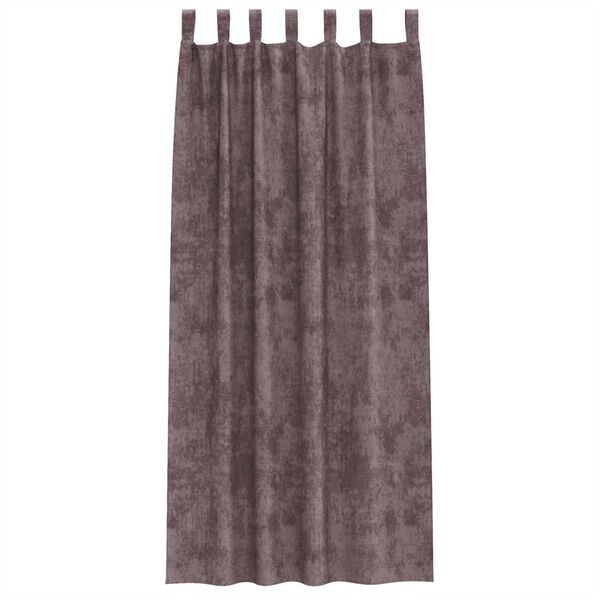 vidaXL Rideaux en velours 2 pcs Marron 245 x 140 cm Velours