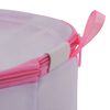 vidaXL Ensemble de 3 sacs &agrave; linge en filet Blanc et rose