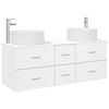 vidaXL Ensemble de mobilier de salle de bain 3 pc Blanc