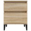vidaXL Table de chevet Ch&ecirc;ne sonoma 40x35x50 cm