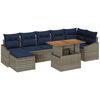vidaXL Ensemble de canap&eacute; de jardin 8 pc Gris Poly rotin