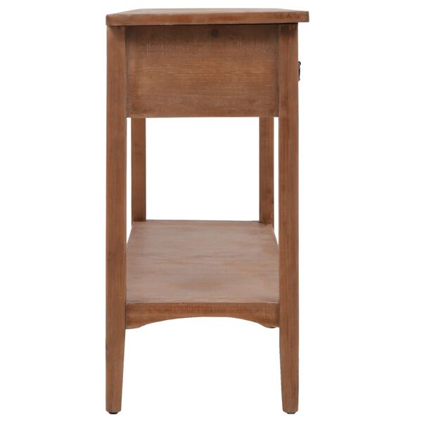 vidaXL Table console bois de sapin massif 126 x 40 x 77,5 cm Marron