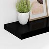 vidaXL Étagère murale flottante 4 pcs Noir brillant 40x23x3,8 cm MDF