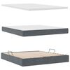 vidaXL Lit avec rangement et matelas Gris fonc&eacute; 180 x 200 cm Velours