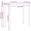 vidaXL Table de bar Naturel 110 x 55 x 105 cm Bois de pin massif