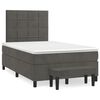 vidaXL Sommier &agrave; lattes de lit et matelas Gris fonc&eacute; 120x200cm Velours