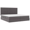 vidaXL Lit de Rangement Gris 200 x 200 cm Cuir synth&eacute;tique