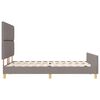 vidaXL Cadre de lit avec t&ecirc;te de lit Taupe 160 x 200 cm tissu