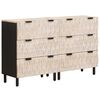 vidaXL Buffet 2 pcs Finition Lavage Blanc 60 x 33 x 75 cm
