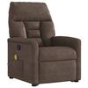 vidaXL Fauteuil inclinable de massage marron tissu microfibre