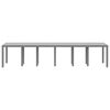 vidaXL Table de Jardin Gris clair 350 x 100 x 74 cm polyrotin