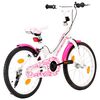 vidaXL V&eacute;lo pour enfants 18 pouces Rose et blanc