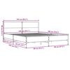 vidaXL Cadre de lit sans matelas ch&ecirc;ne fum&eacute; 140x190 cm