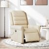 vidaXL Fauteuil inclinable de massage &eacute;lectrique cr&egrave;me tissu