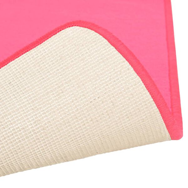 vidaXL Tapis de lit Shaggy Poils longs 3 pcs Rose