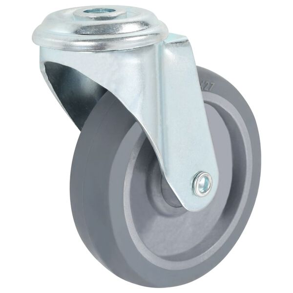 vidaXL 4 pcs Roulettes pivotantes &agrave; trou de boulon 100 mm