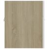 vidaXL Armoire d'évier et lavabo intégré Blanc/chêne sonoma Aggloméré