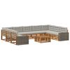 vidaXL Ensemble de canap&eacute;s d'ext&eacute;rieur 10 pc Naturel et gris clair