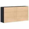 vidaXL Buffet 2 pcs Ch&ecirc;ne noir 79 x 38 x 80 cm Bois d'ing&eacute;nierie