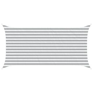vidaXL Voile d'ombre Gris clair et blanc 4 x 2 m
