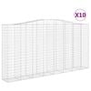 vidaXL Paniers &agrave; gabions arqu&eacute;s 10 pcs 400x50x200/220 cm Fer galvanis&eacute;