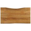 vidaXL Dessus de table 100x60x2,5 cm bord vivant bois massif manguier