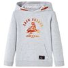 Sweatshirt &agrave; capuche pour enfants m&eacute;lange gris et orange 104