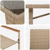 vidaXL Ensemble de salle &agrave; manger pour jardin 9 pcs Beige polyrotin