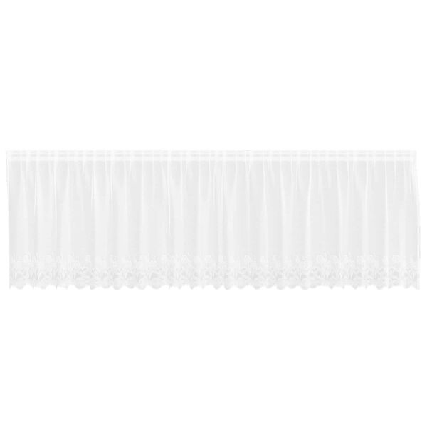 vidaXL Rideau en Dentelle Floral Blanc 100 x 500 cm Polyester