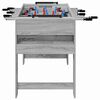 vidaXL Table de Foosball Gris Sonoma 125 x 60,5 x 80 cm