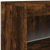 vidaXL Buffet avec lumi&egrave;res LED ch&ecirc;ne fum&eacute; 164x37x67 cm