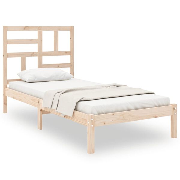 vidaXL Cadre de lit sans matelas bois massif 75x190 cm