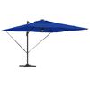 vidaXL Parasol Roma Bleu 286 x 285 x 270 cm Aluminium et polyester