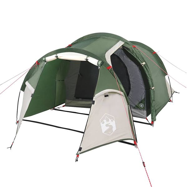 vidaXL Tente de camping tunnel 2 personnes vert imperméable