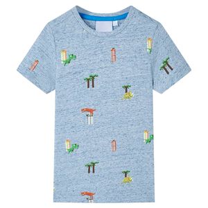 vidaXL T-shirt pour enfants m&eacute;lange de bleu 104