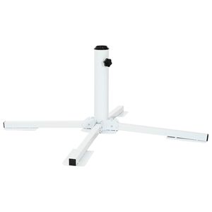 vidaXL Support de parasol Blanc Acier
