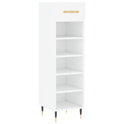 vidaXL Armoire à chaussures blanc 30x35x105 cm bois d'ingénierie