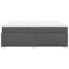 vidaXL Sommier &agrave; lattes de lit avec matelas Gris fonc&eacute; 200x200cm Tissu