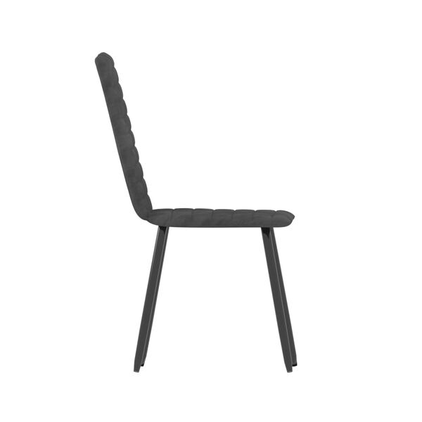 vidaXL Chaises &agrave; manger lot de 4 gris velours