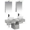 vidaXL Ensemble d'armoire de salle de bain 5 pcs Gris b&eacute;ton