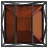 vidaXL Braise Marron 50 x 50 x 35 cm Acier patin&eacute;
