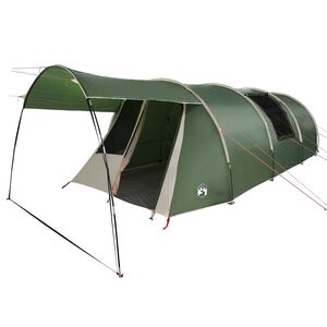 vidaXL Tente tunnel 4 personnes 4 personne Vert et blanc